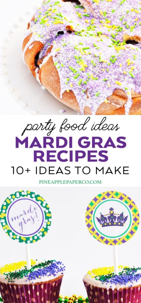 Mardi Gras Recipe Ideas curated by Pineapple Paper Co.