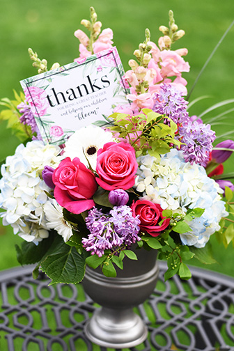 Peony Border FREE Printable Thank You Teacher Card by Pineapple Paper Co.