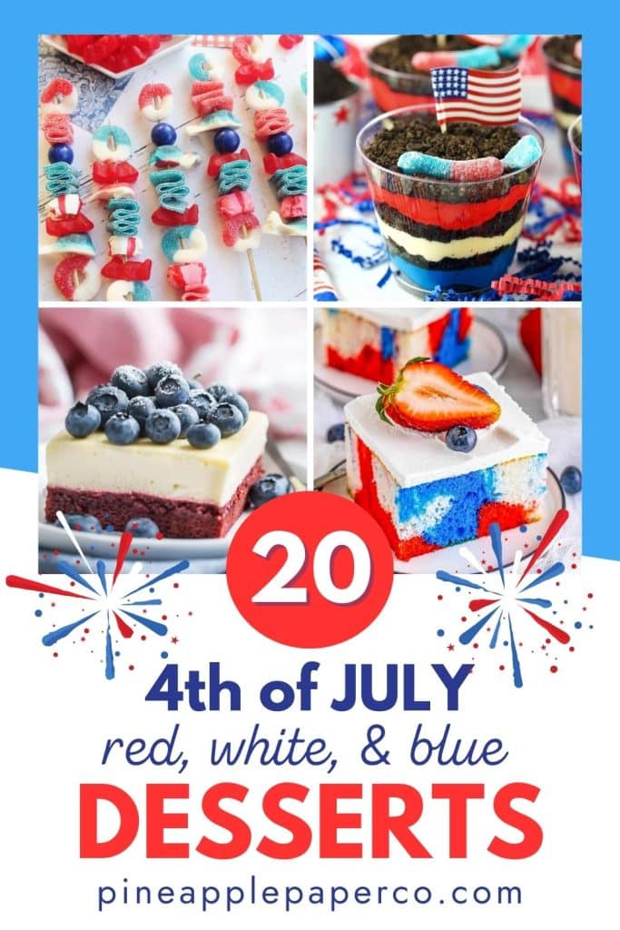 4th of july desserts with fireworks and 4 examples