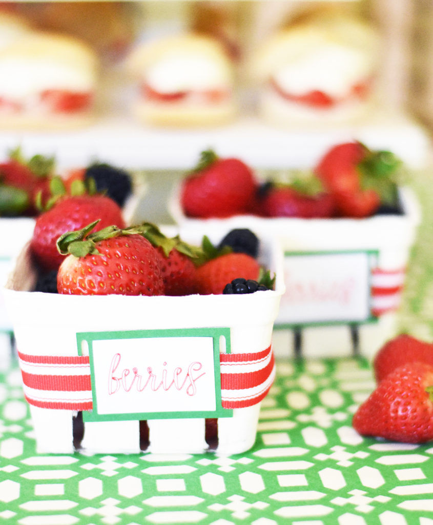 Strawberry Themed Party Ideas with DIY Cricut Party Decor by Pineapple Paper Co.