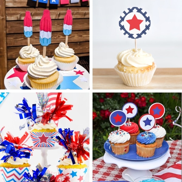 4th of july cupcake topper ideas