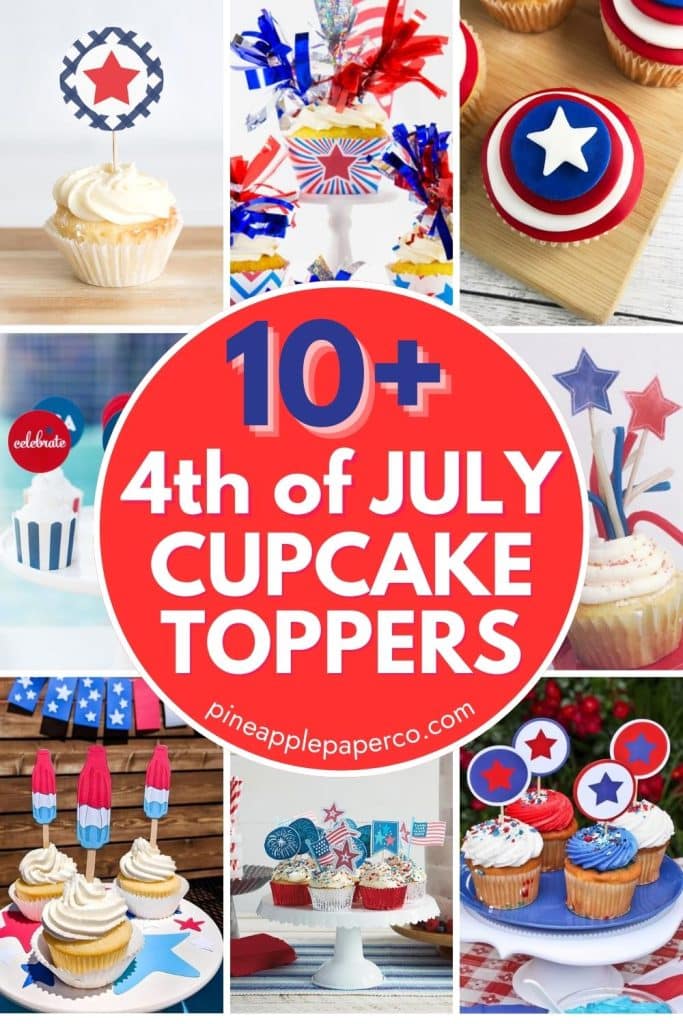 4th of july cupcake toppers with examples