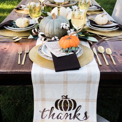 DIY Thanksgiving Table Decorations with Cricut and RUE Magazine