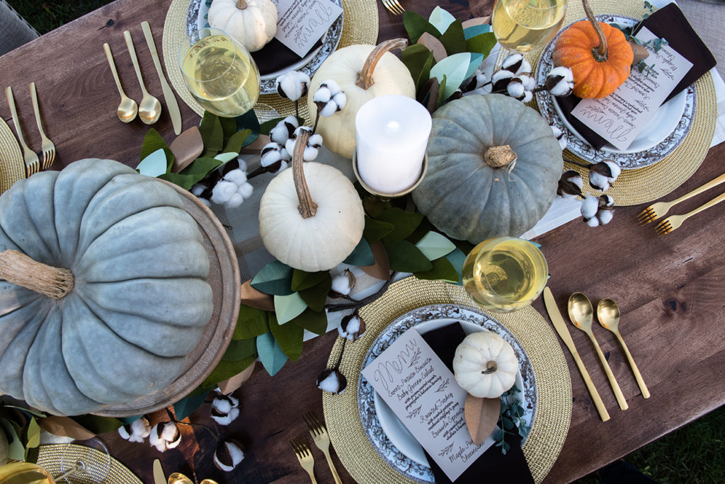 Thanksgiving Table Decorations by Pineapple Paper Co. for Rue Magazine and Cricut