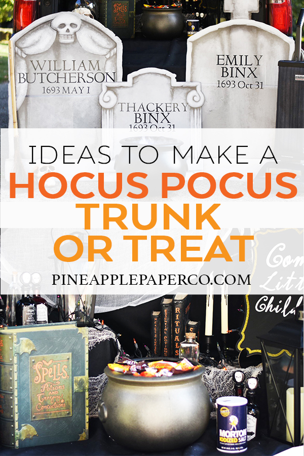Ideas to Make a Hocus Pocus Trunk or Treat