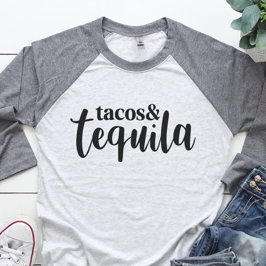 diy tacos and tequila shirt for cinco de mayo with free svg