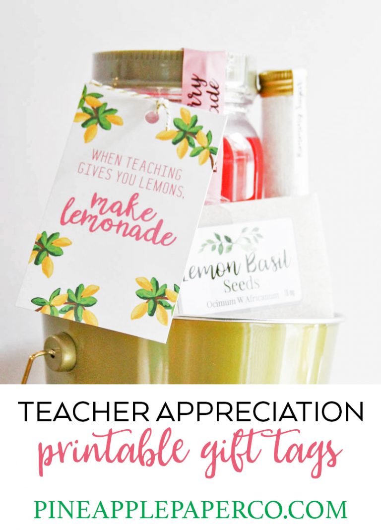 Teacher Appreciation Printable Tags