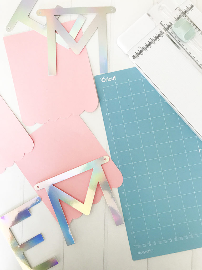 Unicorn Banner Made with Cricut by Pineapple Paper Co.