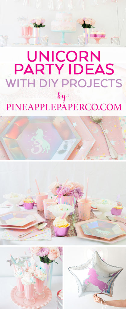 Unicorn Party Ideas by Pineapple Paper Co.