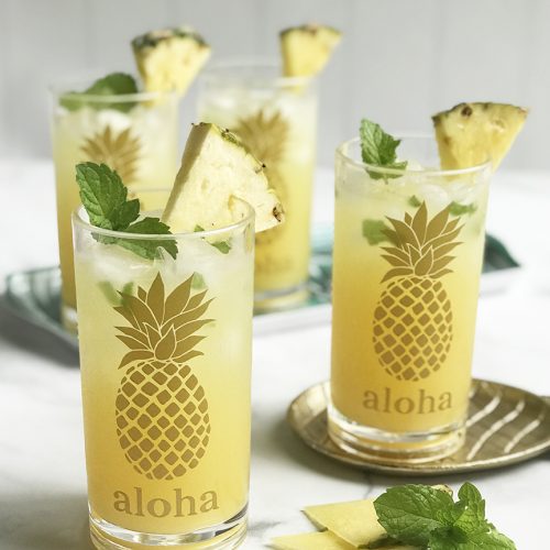 Pineapple Cocktail Glasses - Make Cricut Vinyl Projects with your Cricut by Pineapple Paper Co.