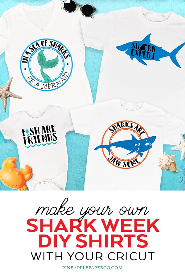 Shark Week Shirts for Cricut Design Space by Pineapple Paper Co.