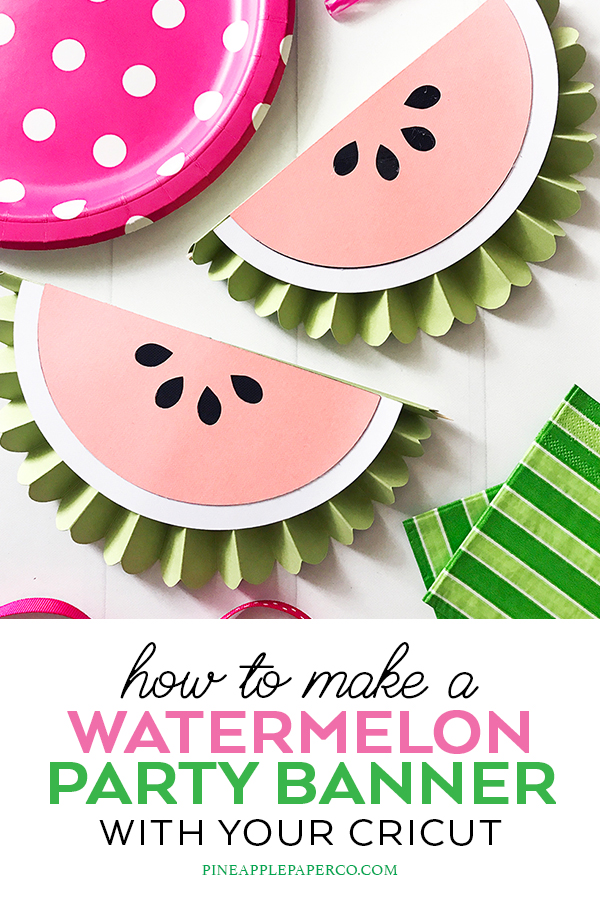 Paper Rosette Watermelon Birthday Decorations by Pineapple Paper Co.