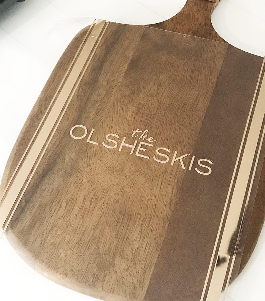 DIY Personalized Wood Tray with Cricut Foil Iron On