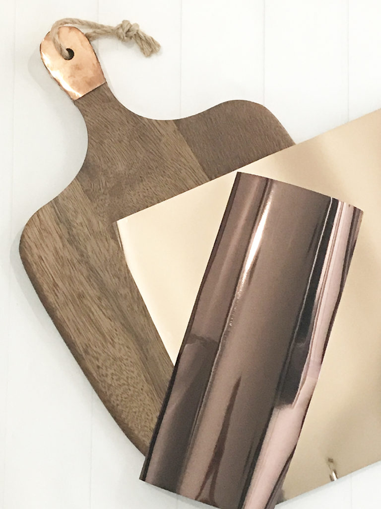 Wood Tray with Handle and Cricut Foil Iron On
