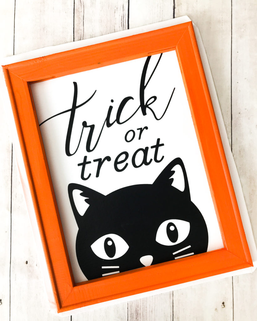 Finishing a Halloween Reverse Canvas Project with the Cricut Explore Air 2