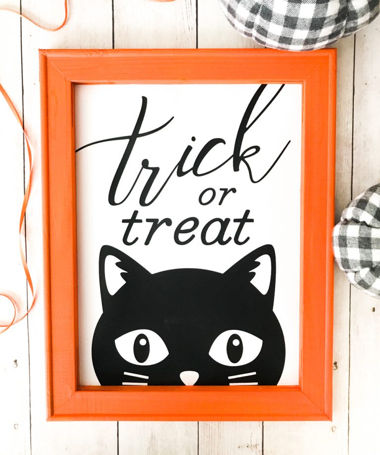 How to Make a Halloween Reverse Canvas with Cricut