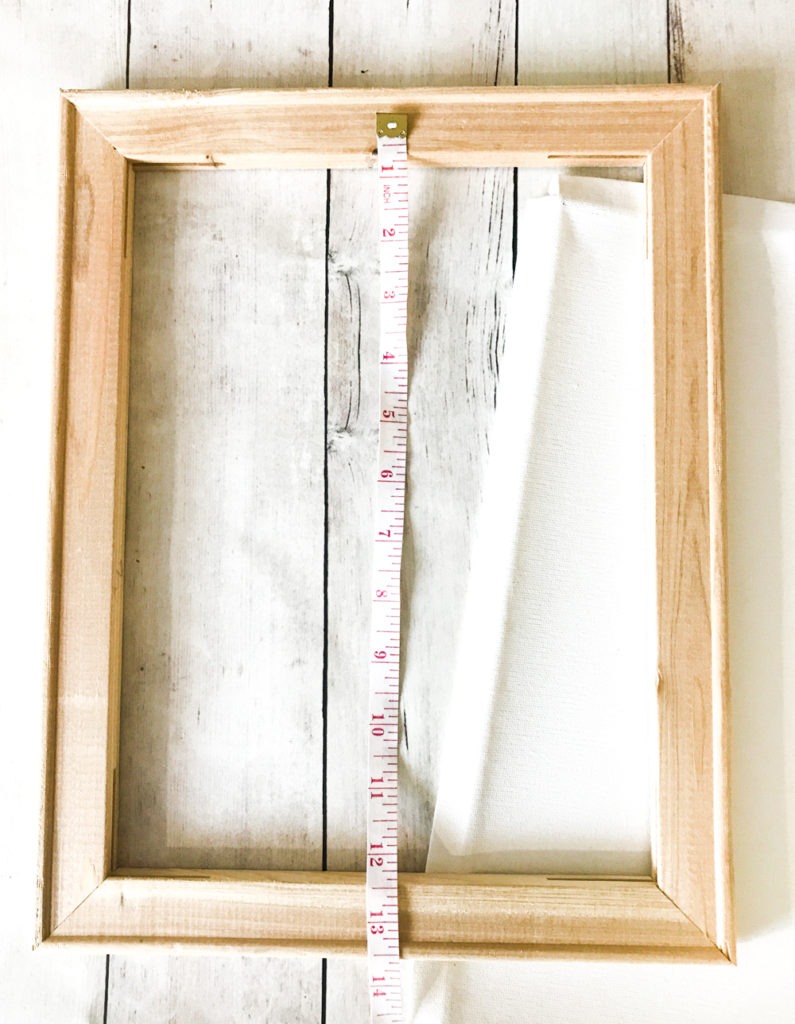 Measuring Canvas Size for Reverse Canvas Cricut Project