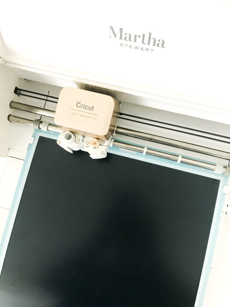 Martha Stewart Cricut Explore Air 2 cutting Black Iron On Vinyl