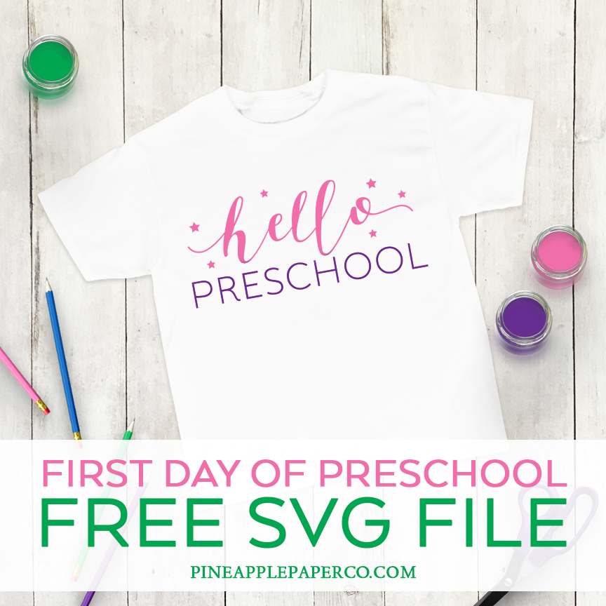 Hello Preschool Shirt made by Pineapple Paper Co.