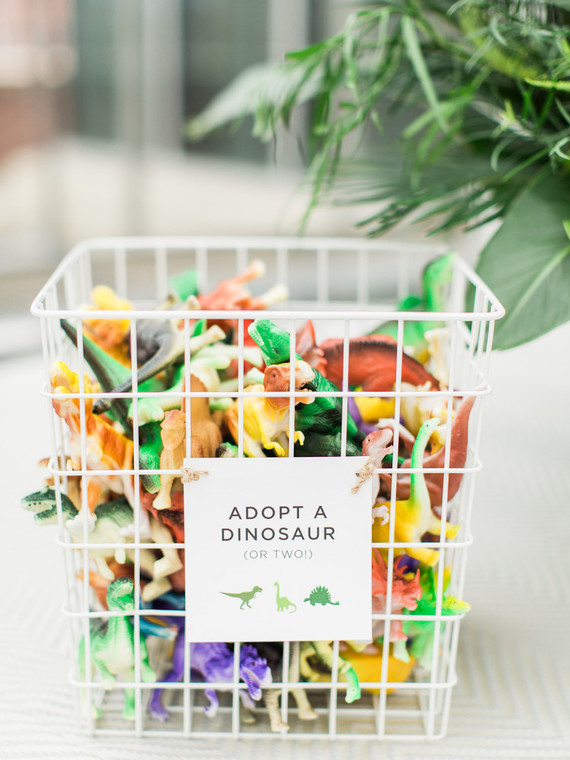 Adopt a Dinosaur Basket Party Favors by Pineapple Paper Co.