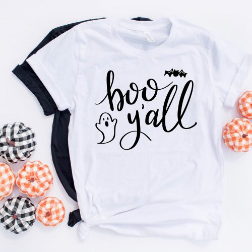 Halloween Boo Y'all DIY Shirt