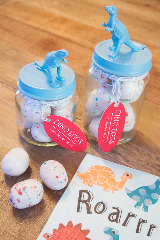 Speckled Egg Dinosaur Egg Party Favors curated by Pineapple Paper Co.