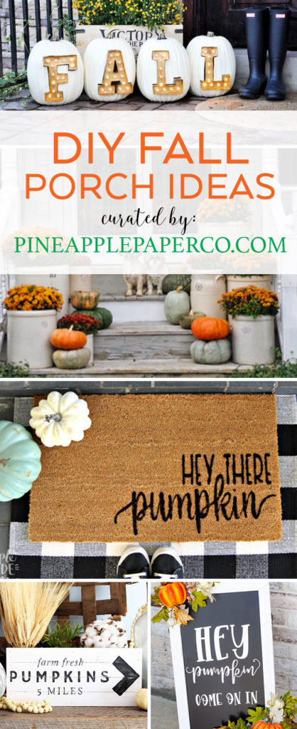 DIY Fall Porch Ideas by Pineapple Paper Co.