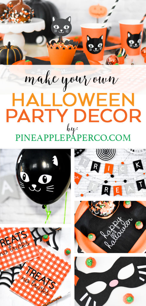 Make your Own Halloween Party Decor with Cricut crafts and tutorials by Pineapple Paper Co.