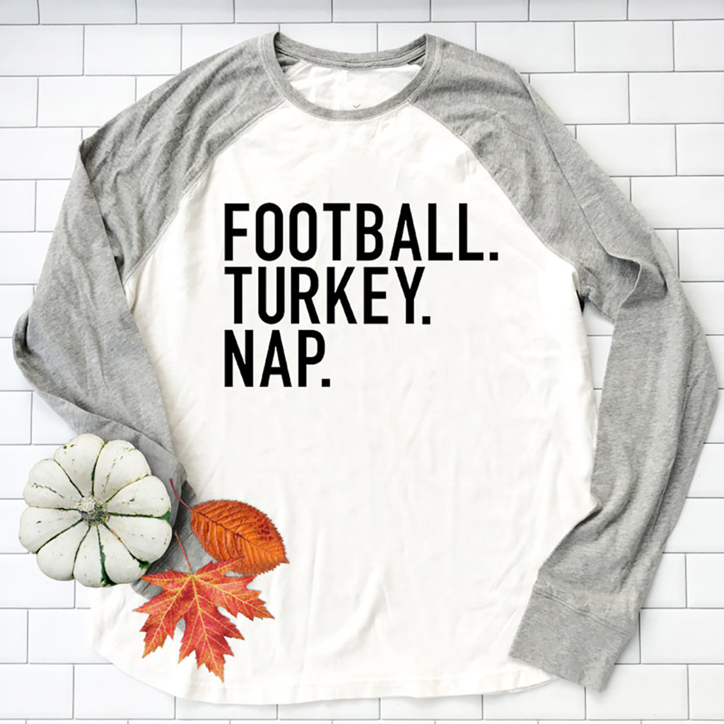 Make DIY Cricut Thanksgiving Shirts with New Thanksgiving Designs in Cricut Design Space by Pineapple Paper Co.
