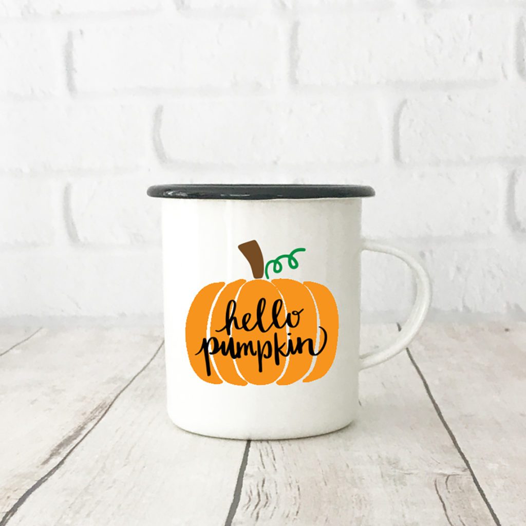 Hello Pumpkin Shirt and Mug - FREE SVG Files by Pineapple Paper Co.