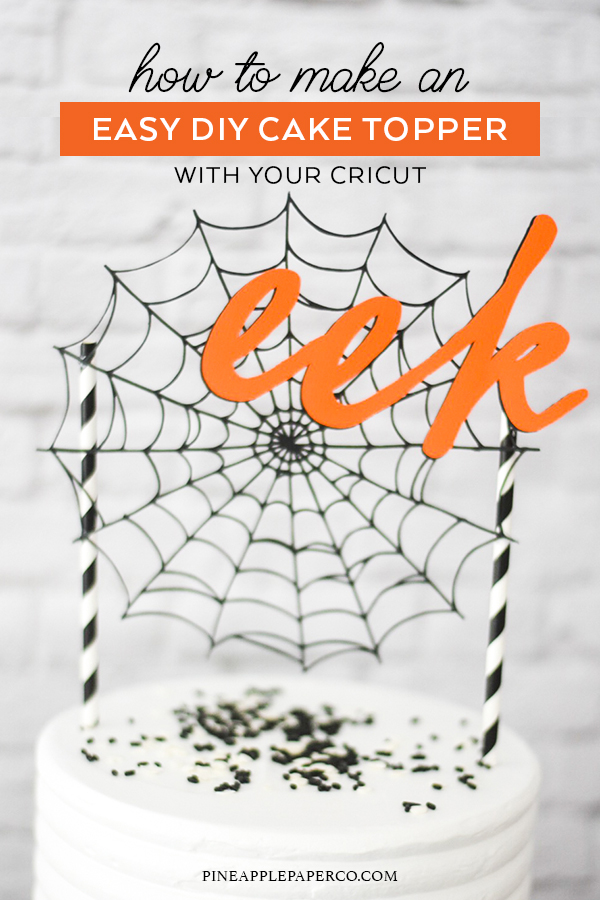 Make Your Own DIY Halloween Cake Topper with Martha Stewart, Cricut, and Michaels by Pineapple Paper Co.