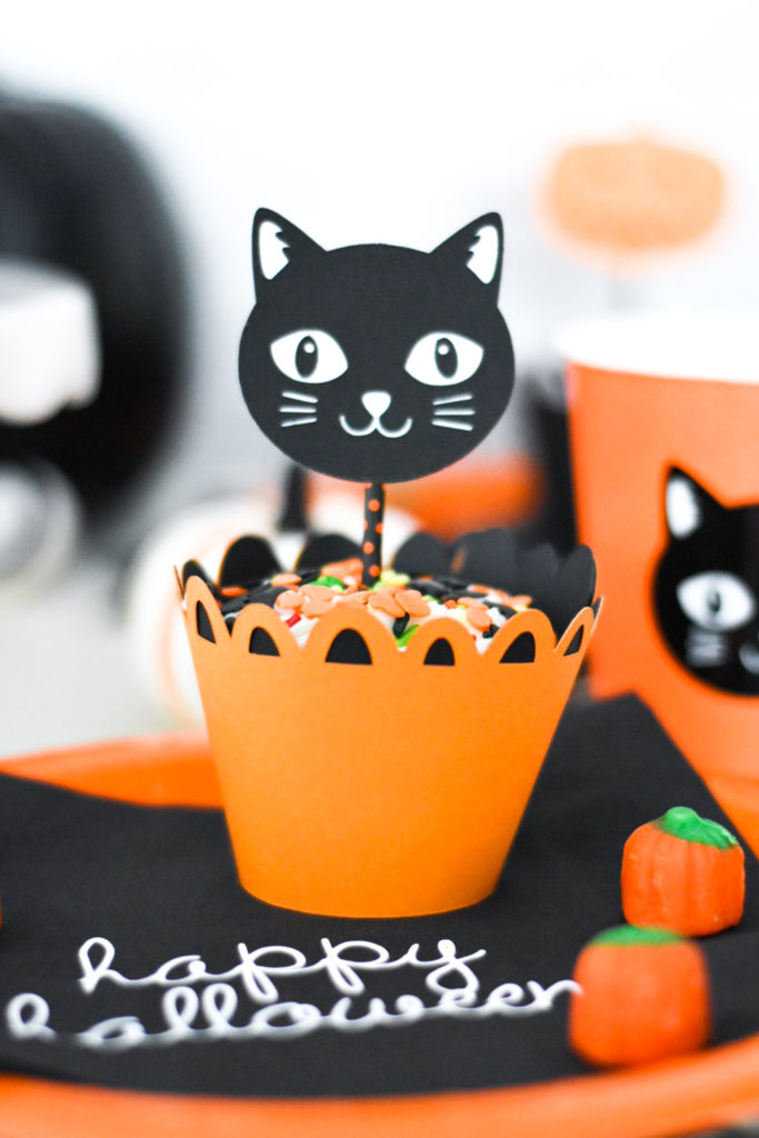Make Your Own DIY Halloween Cupcake Decorations for a Halloween Party with Cricut Maker - Pineapple Paper Co.