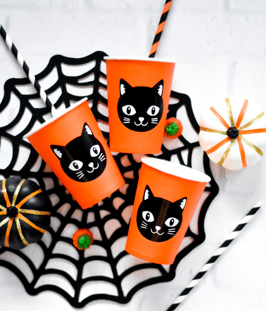 Make Your Own DIY Halloween Party Cups and Supplies with the Cricut Maker by Pineapple Paper Co.