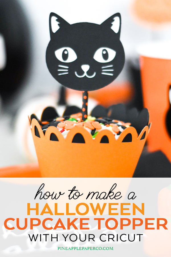 Make Your Own DIY Halloween Cupcake Decorations for a Halloween Party with Cricut Maker - Pineapple Paper Co.