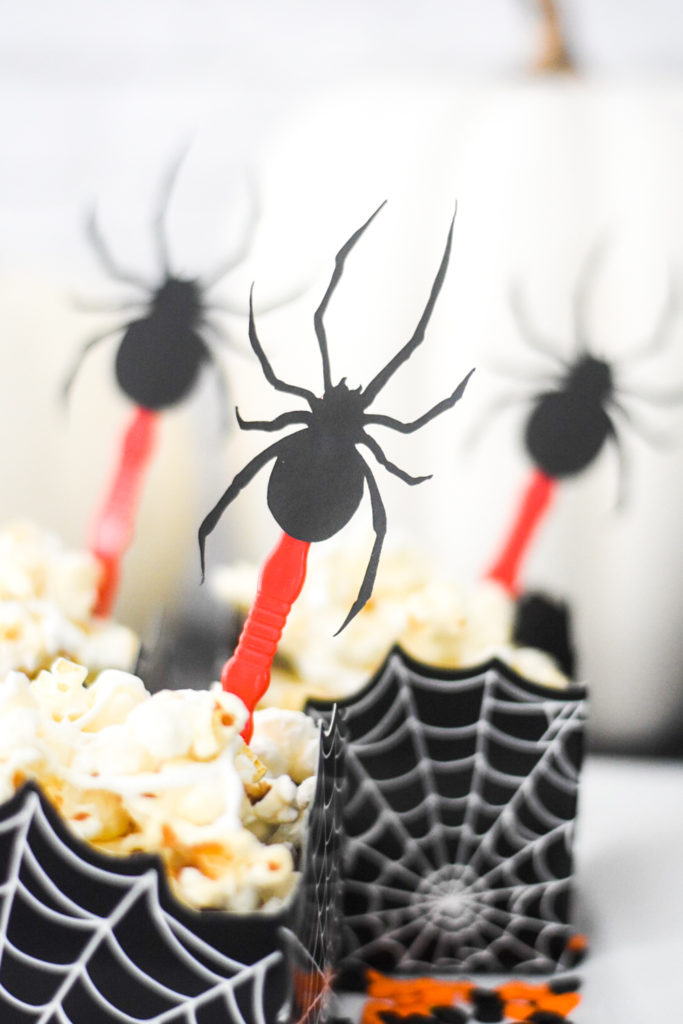 Make Your Own DIY Spider Party Decorations for Halloween with Cricut, Martha Stewart, and Michaels by Pineapple Paper Co.