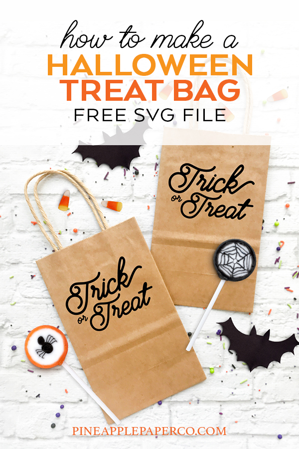 Download a FREE Trick or Treat Halloween SVG File by Pineapple Paper Co.
