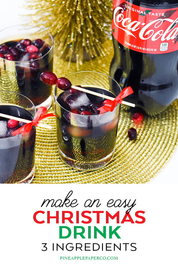 Make an Easy Non-Alcoholic Holiday Drink by Pineapple Paper Co.