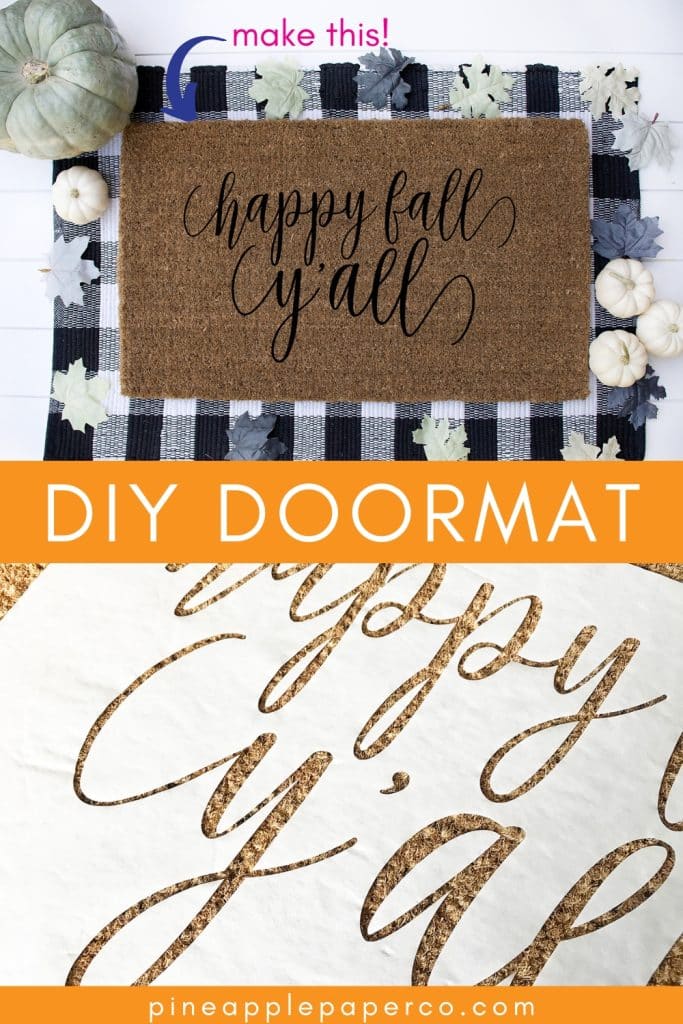 happy fall y'all diy doormat tutorial for cricut