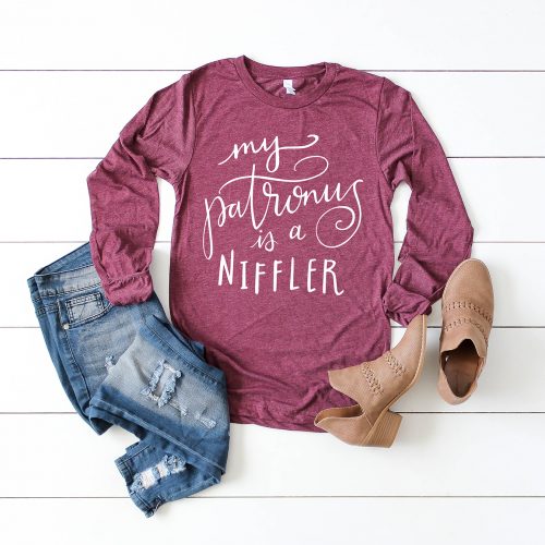 Download a FREE Harry Potter SVG and make your own Fantastic Beasts Shirt "My Patronus is a Niffler" by Pineapple Paper Co.