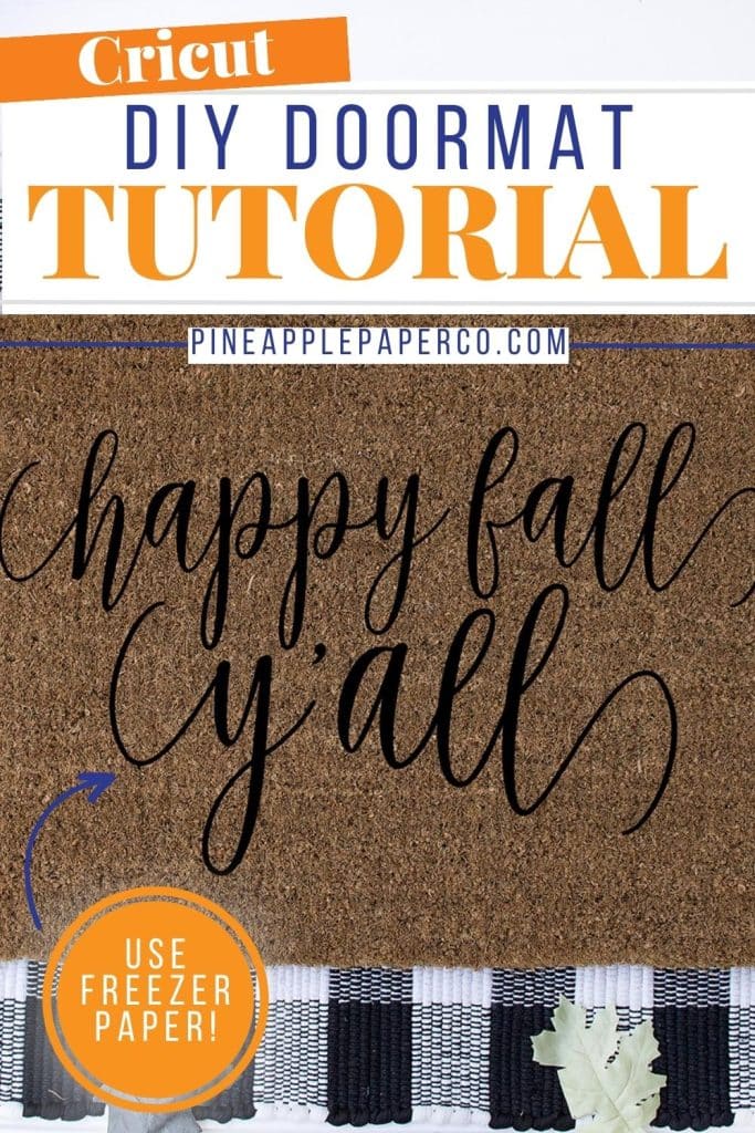 how to make a diy doormat with cricut with happy fall y'all front porch mat as example