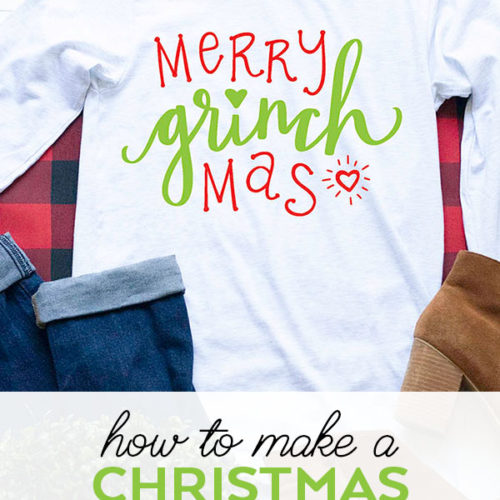Download a FREE Christmas Grinch SVG and tutorial for DIY Grinch Shirt with your Cricut by Pineapple Paper Co.