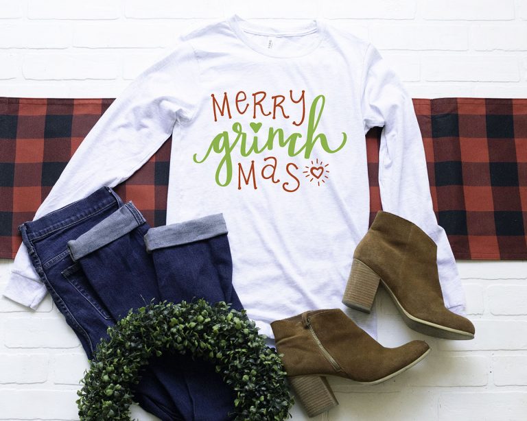 FREE Merry Grinchmas SVG to Make Your Own Grinch Shirt
