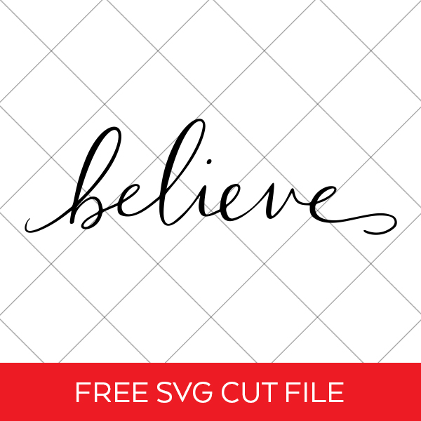 Download a FREE Believe Christmas SVG File by Pineapple Paper Co.