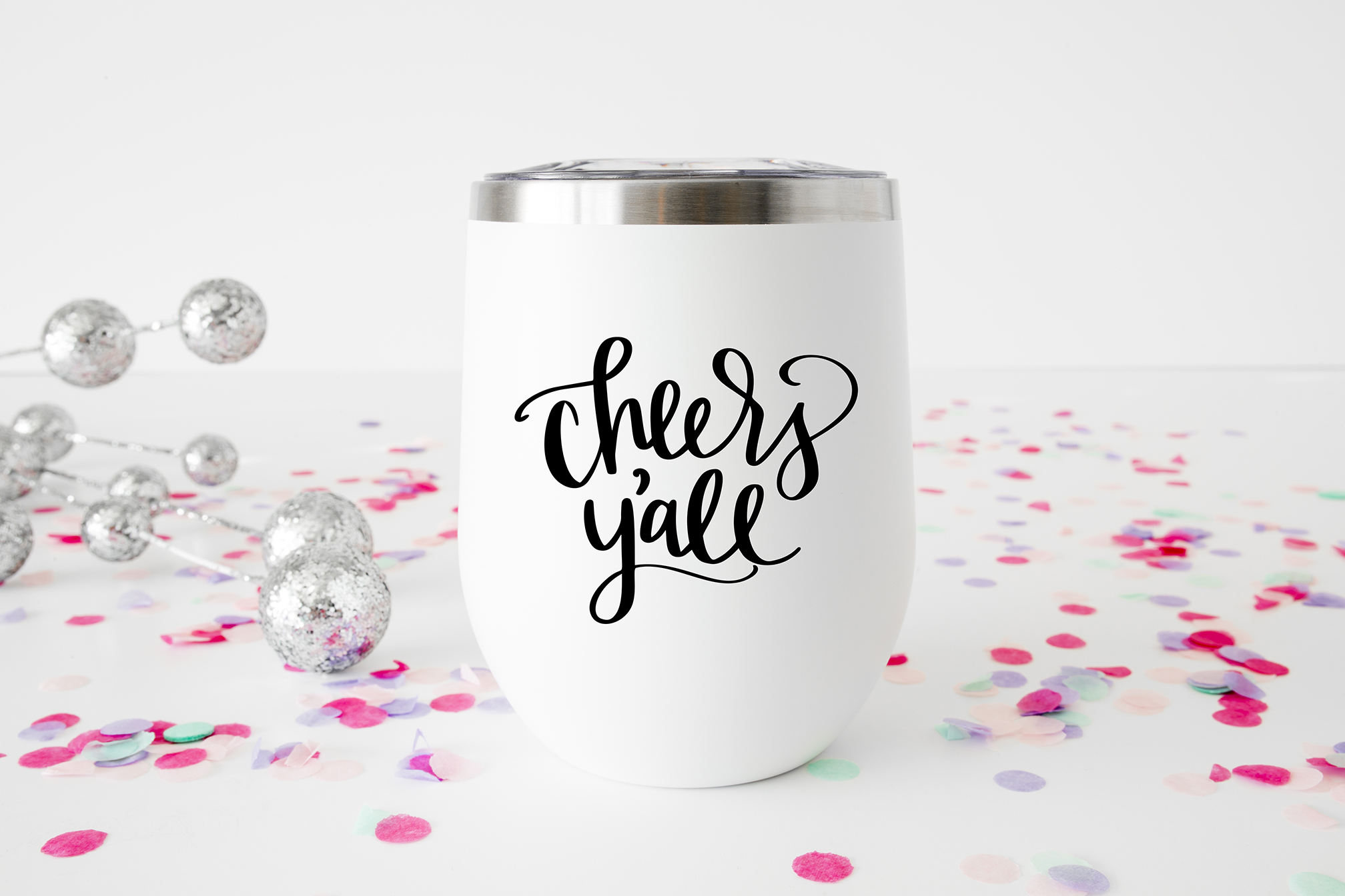 Download a Cheers Y'all FREE New Years SVG by Pineapple Paper Co.