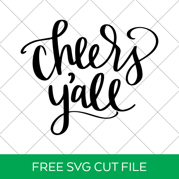 Cheers Y'all Free SVG on Grid Background