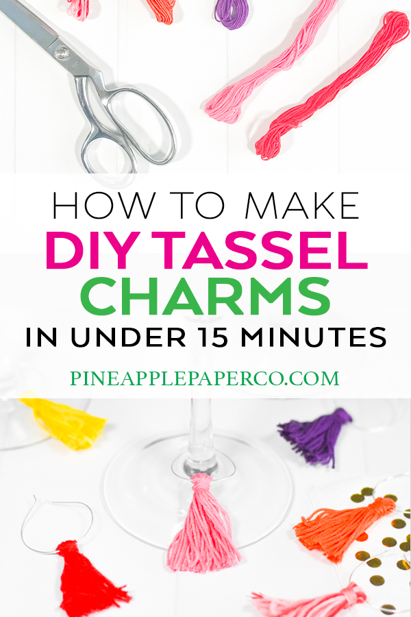 Make Easy DIY Tassel Charms by Pineapple Paper Co.