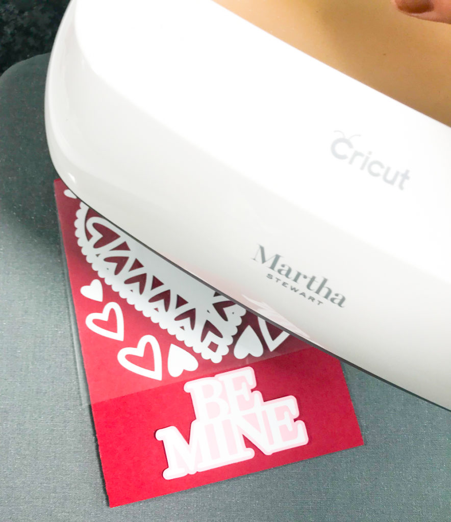 Handmade Valentine's Day Card with your Cricut and Iron On Vinyl by Pineapple Paper Co.
