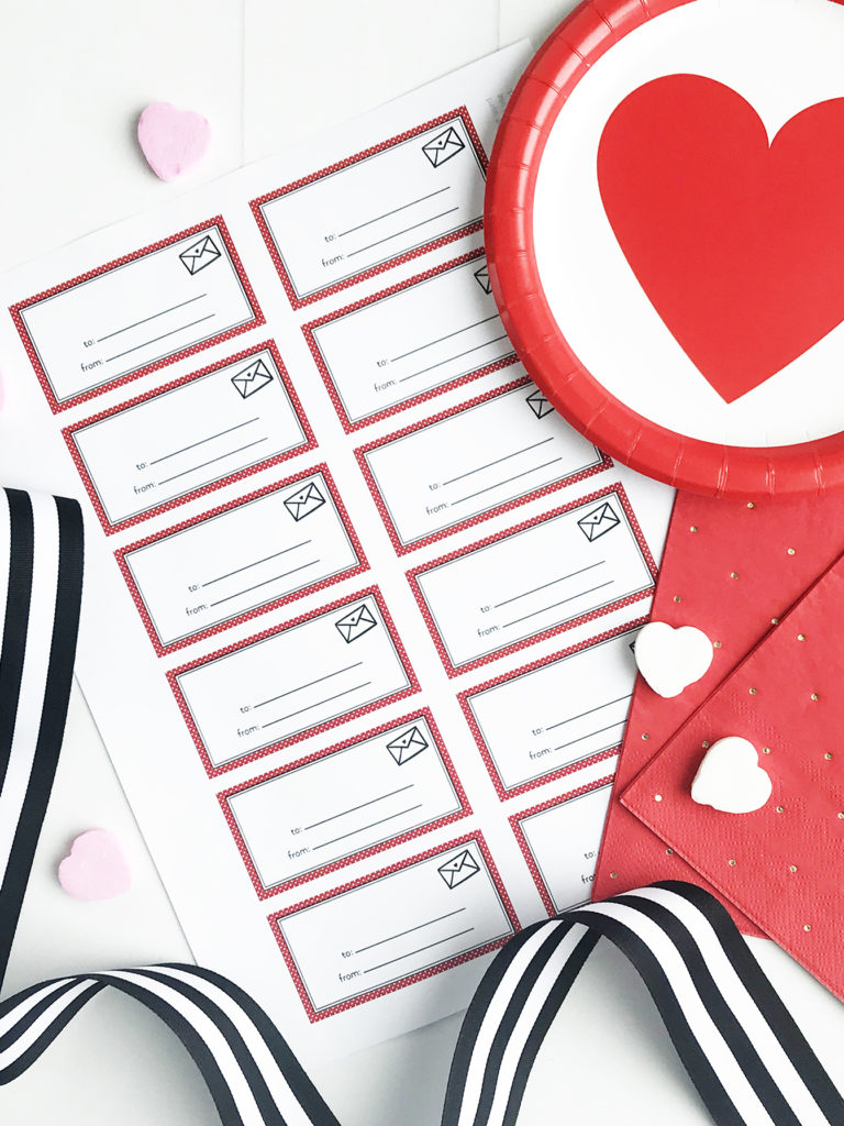 Printable Valentine Tags by Pineapple Paper Co.