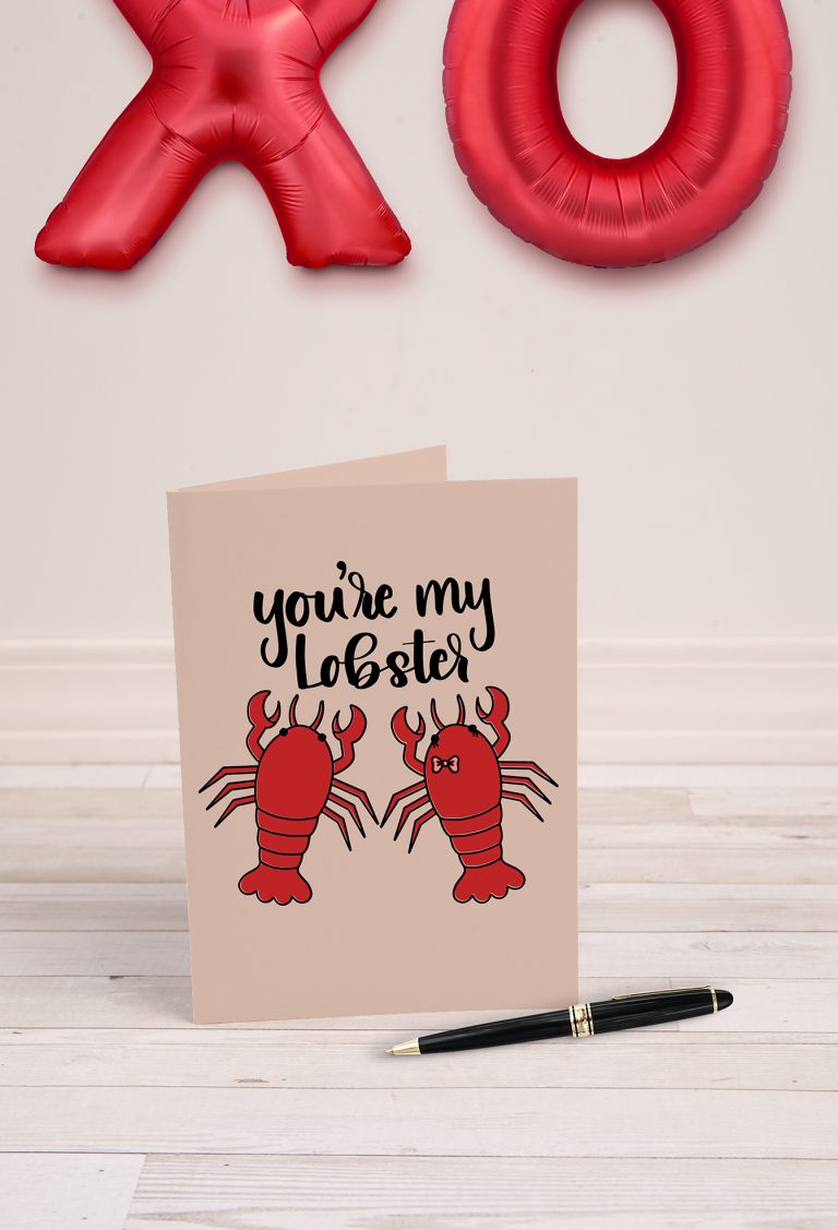 Valentine’s Day SVG Files – You’re My Lobster Valentine’s Day Card