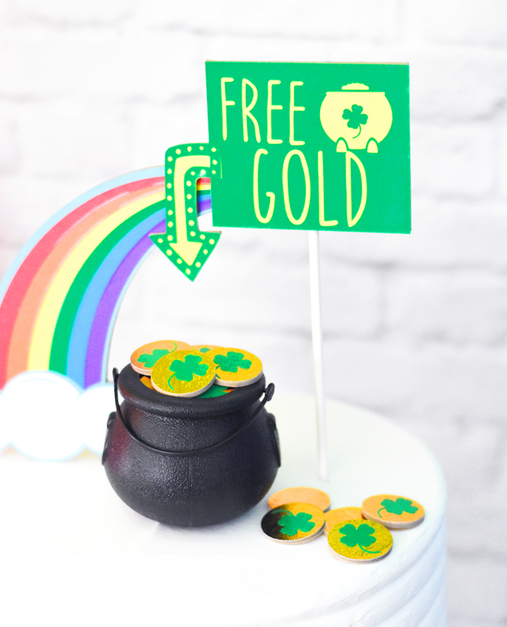 How to Make an Easy DIY Leprechaun Trap Cake Topper with your Cricut Maker by Pineapple Paper Co.